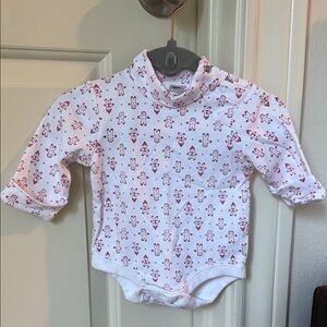 Baby Gingerbread-man White and Red Onesie